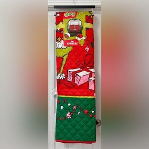 The Grinch King Reversible Quilt - Red and Green NWT